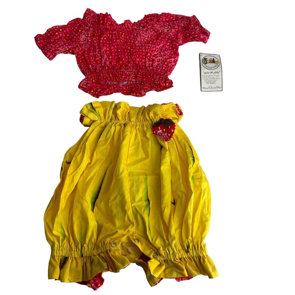 frutz cheryl carnation handmade 2 piece outfit girls Size 12-18 months